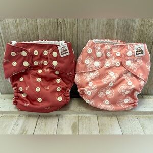 2 pair Mama Koala 3.0 Pocket Cloth Diapers. GIRL prints EUC rarely used like NEW